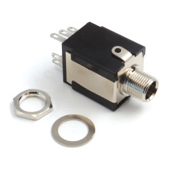 FENDER® 1/4" JACK WITH BATTERY SWITCHING PIN AND MOUNTING HARDWARE (FISHMAN)