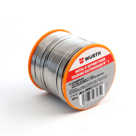 STANNOL FIL DE SOUDURE 2,0pourcent 1,0MM Pb60Sn40 250GR