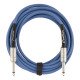 FENDER® CONTOUR SERIES INSTRUMENT CABLE LAKE PLACID BLUE (4.5m)