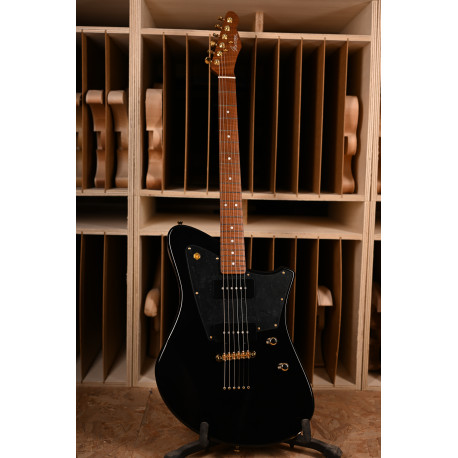 MARCEAU GUITARS® DEFERLANTE FLAMED ROASTED MAPLE BLACK GLOSS