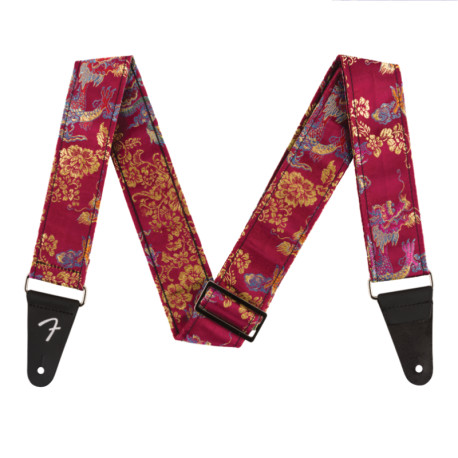 FENDER® SATIN DRAGON STRAP WINE