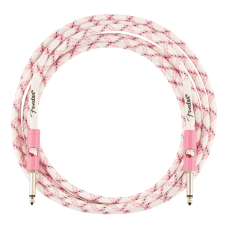 FENDER® X HELLO KITTY® WHITE/PINK WOVEN CABLE